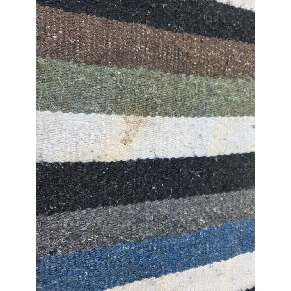 Vintage Handwoven Mexican Sherpa Blanket Tapestry‎ Rug Chichen Itza 44x76 Aztec
